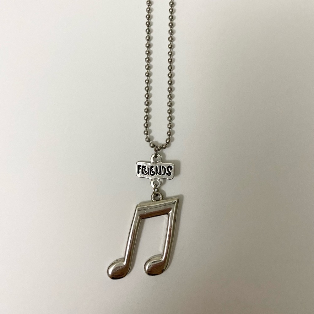 Sterling Silver Musical Note Friendship Necklace